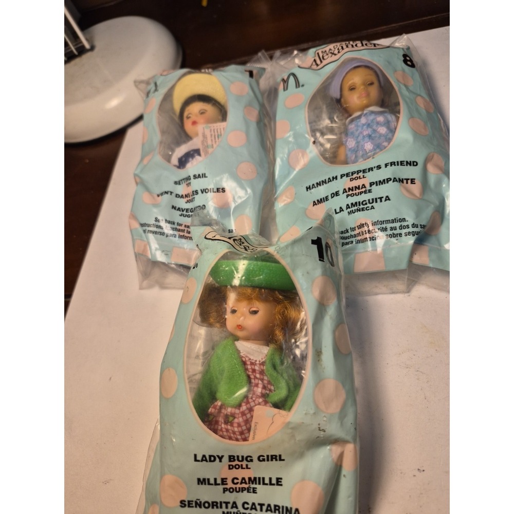 McDonald's Madame Alexander 2004 Doll Set Lot of 3 From McDonald's Happy Meal